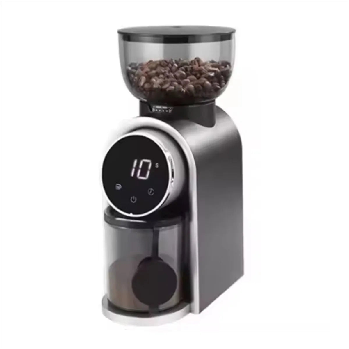 Stockage Visuel des Grains pour Espresso, 1 x Moulin à Café 1 x Brosse de Nettoyage 1, Café Américain B Prise US, Moulin à Café Électrique Automatique