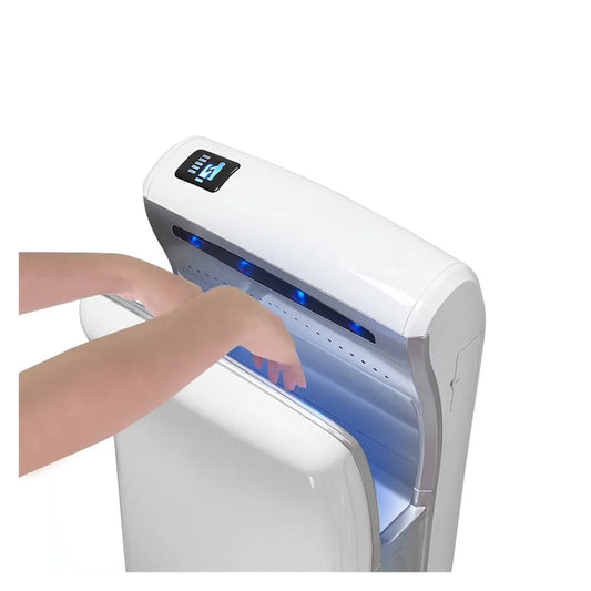 Double Mince Vertical pour Commercial, Séchoir à Main à Jet Automatique 1800 W, Séchage Rapide pour Toilette, Électrique, Mural