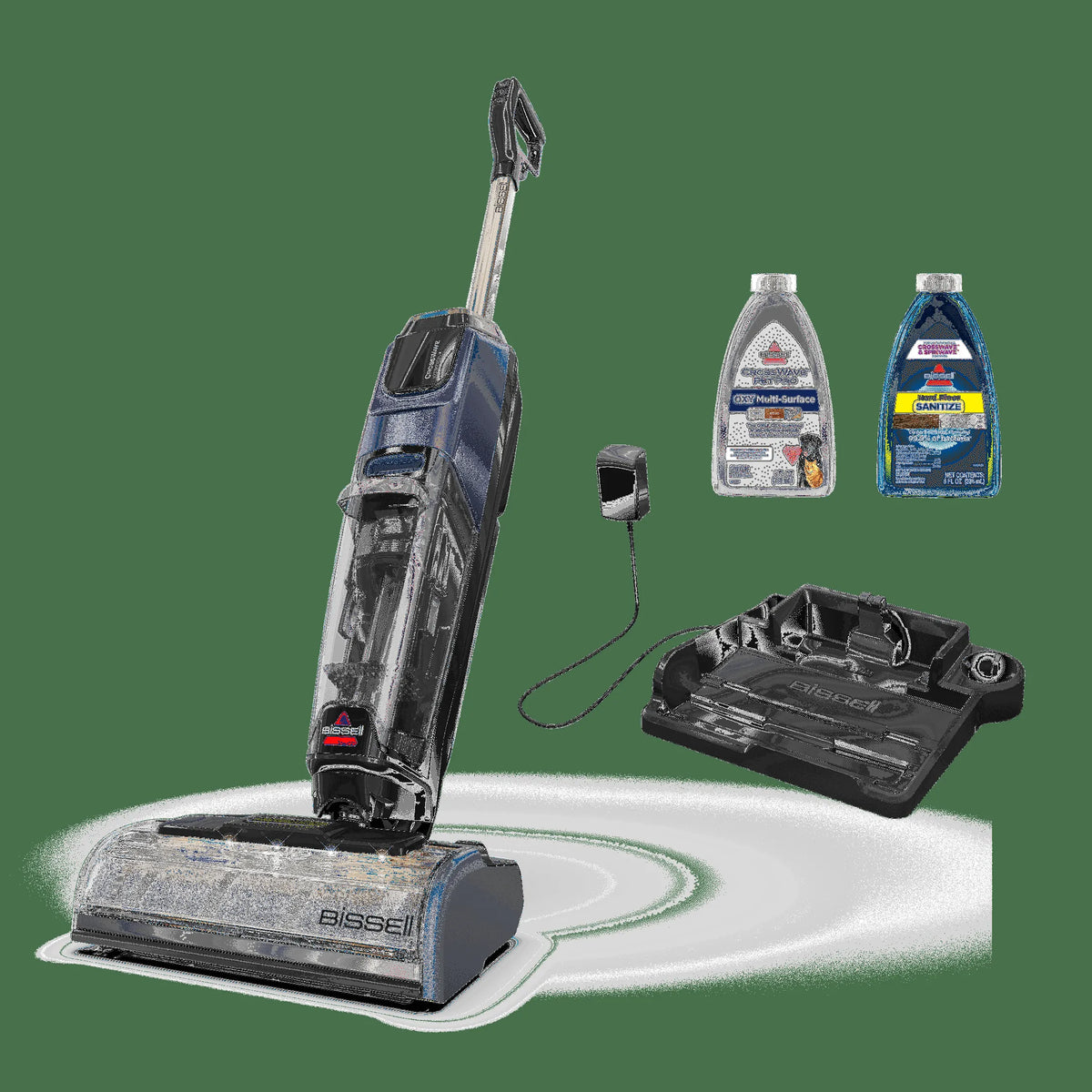 Aspirateur sans fil 4275B, BISSELL CrossWave HydroScrub Multi-Surfaces pour Planchers Durs Humide et Sec, Technologie à Bord Zéro-Gap