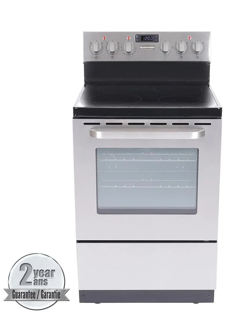 Cuisinière, acier inoxydable, Cuisinière 24'' vitrocéramique Schott Ceran de marque Inox