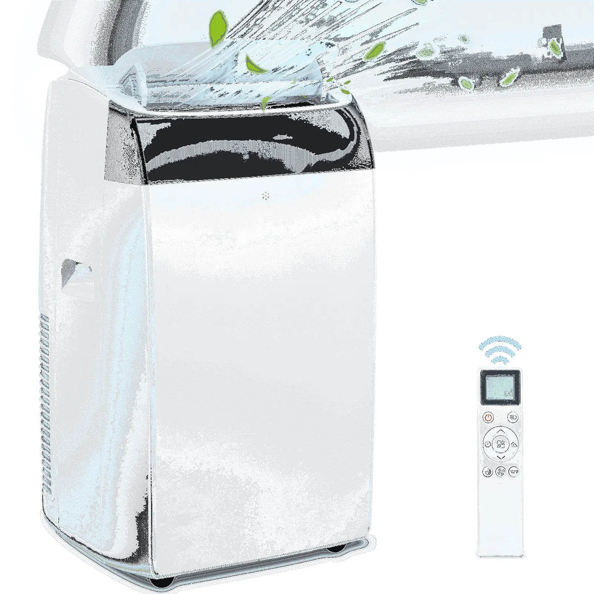 Climatiseur portable, 14000 BTU - Refroidit jusqu'à 750 Pi2 3-en-1/silencieux/avec Télécommande/trousse de Montage. 3 Vitesses/oscillation