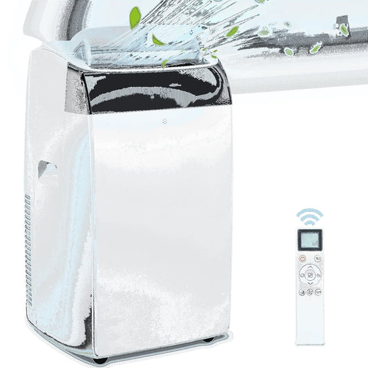 Climatiseur portable, 14000 BTU - Refroidit jusqu'à 750 Pi2 3-en-1/silencieux/avec Télécommande/trousse de Montage. 3 Vitesses/oscillation
