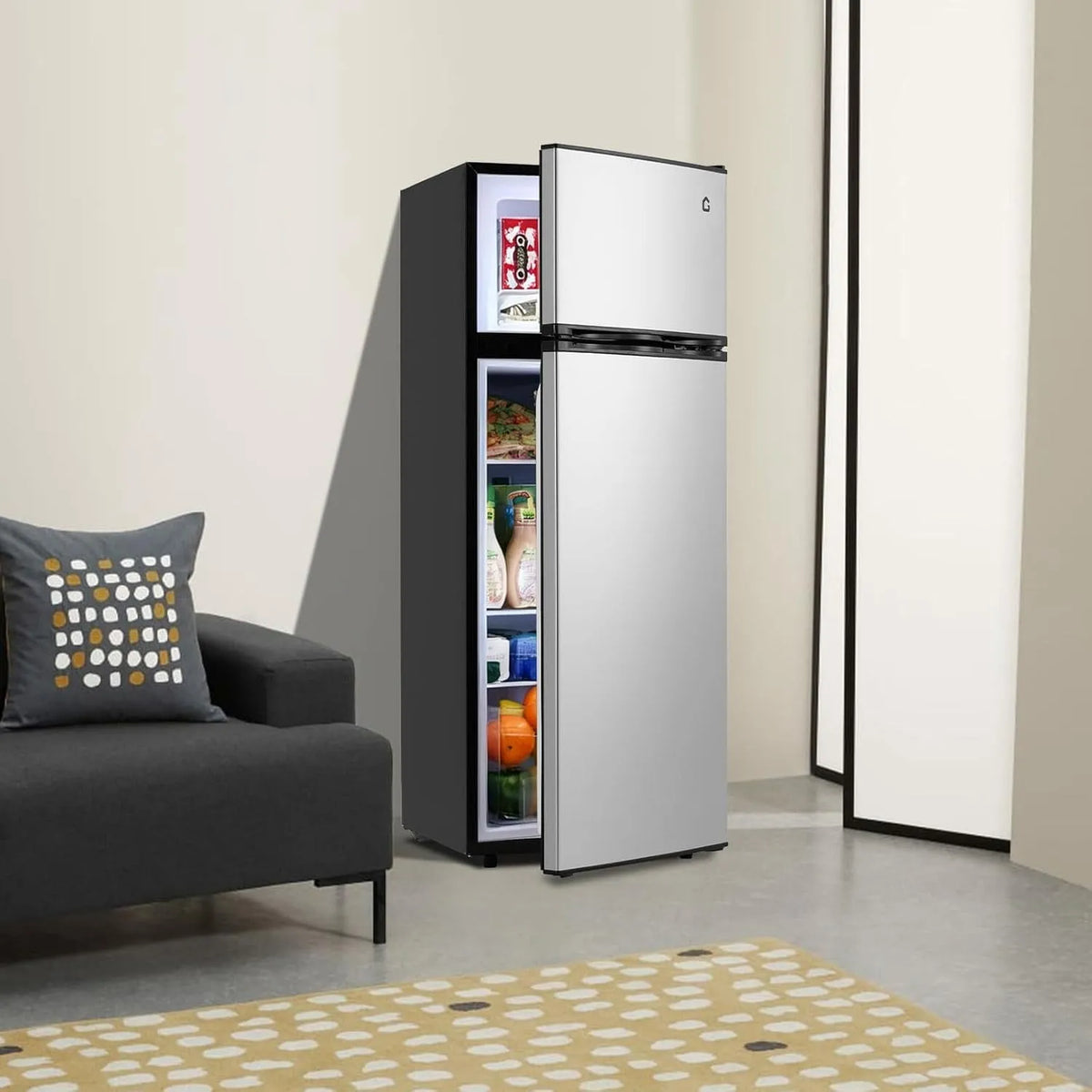 Mini réfrigérateur, Économie d'Énergie et Fonctionnement Silencieux, Tablettes Ajustables pour Dortoir, Chambre, Cuisine et Bar, Bureau