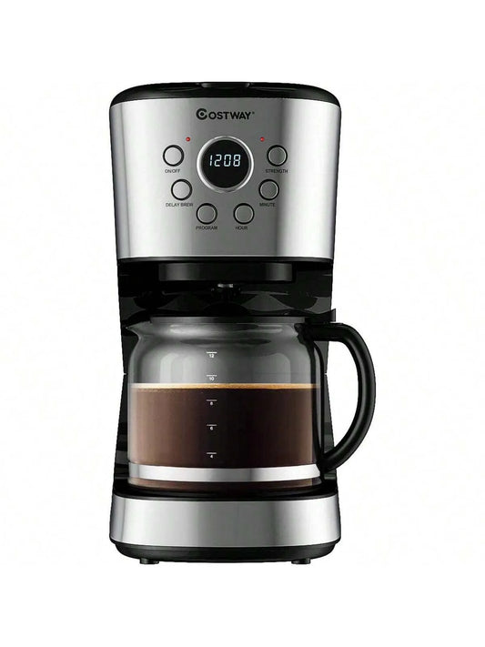 Machine à café, cafetière électrique, Programmable à Écran LCD de 12 Tasses