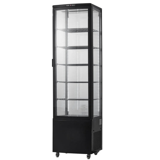 Réfrigérateur, à Dessert Spacieuse de 9,8 Pi3/278 L, d'Affaires à 5 Niveaux avec Éclairage DEL, Refroidissement Rapide, KFFKFF Vitrine Réfrigérée