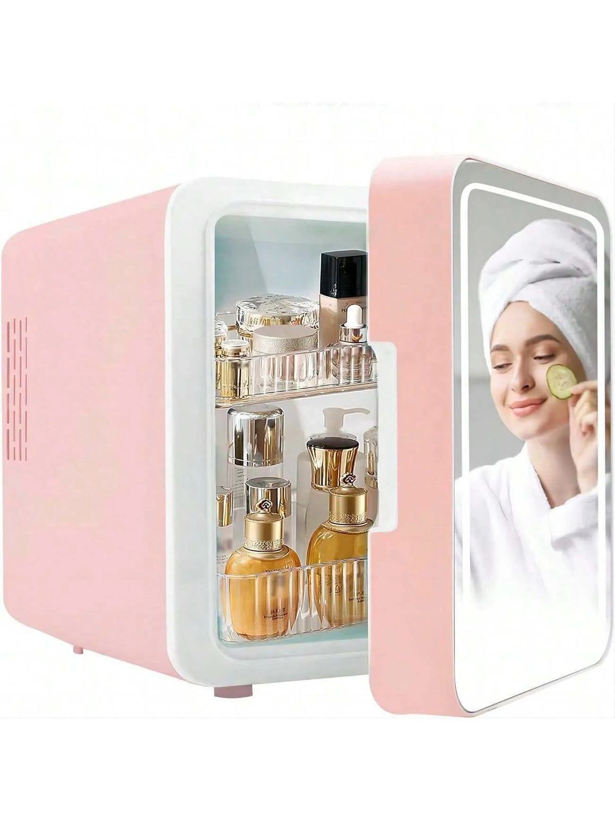Réfrigérateur portable, 4 L pour Maquillage, Refroidisseur Ou Réchauffeur, Chambre Ou Coiffeuse, mini Frigo 4 L pour Maquillage