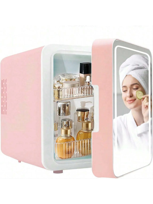 Réfrigérateur portable, 4 L pour Maquillage, Refroidisseur Ou Réchauffeur, Chambre Ou Coiffeuse, mini Frigo 4 L pour Maquillage