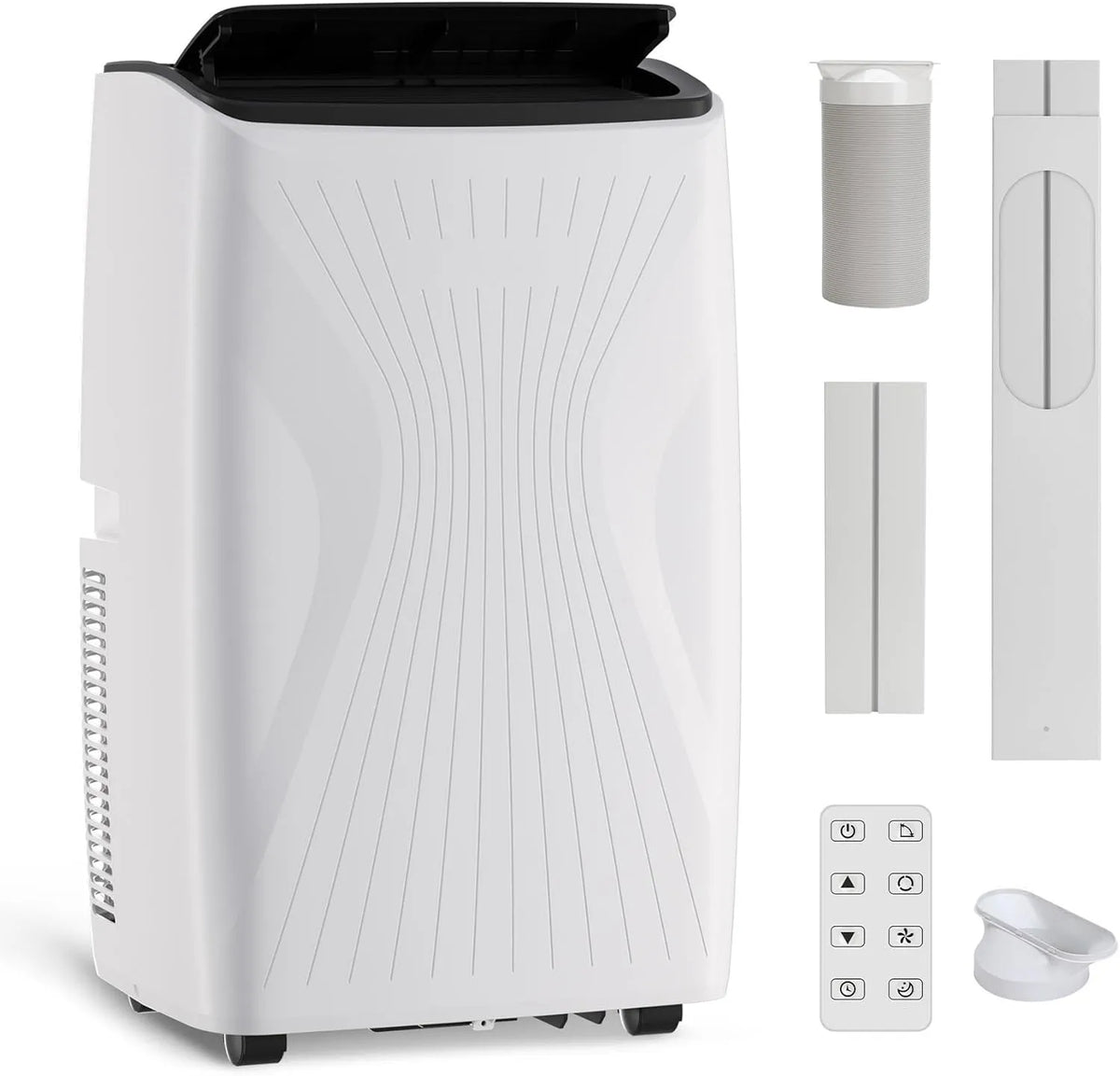Climatiseur portable GloryStar, Refroidissement de 12 000 BTU, commande et Affichage DEL pour jusqu'à 550 Pi2, 5-en-1, Modes et Séchage