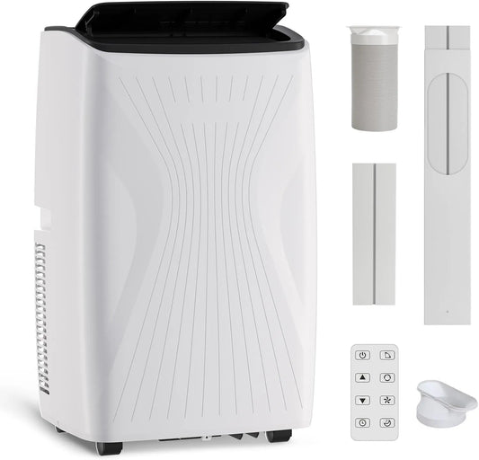 Climatiseur portable GloryStar, Refroidissement de 12 000 BTU, commande et Affichage DEL pour jusqu'à 550 Pi2, 5-en-1, Modes et Séchage