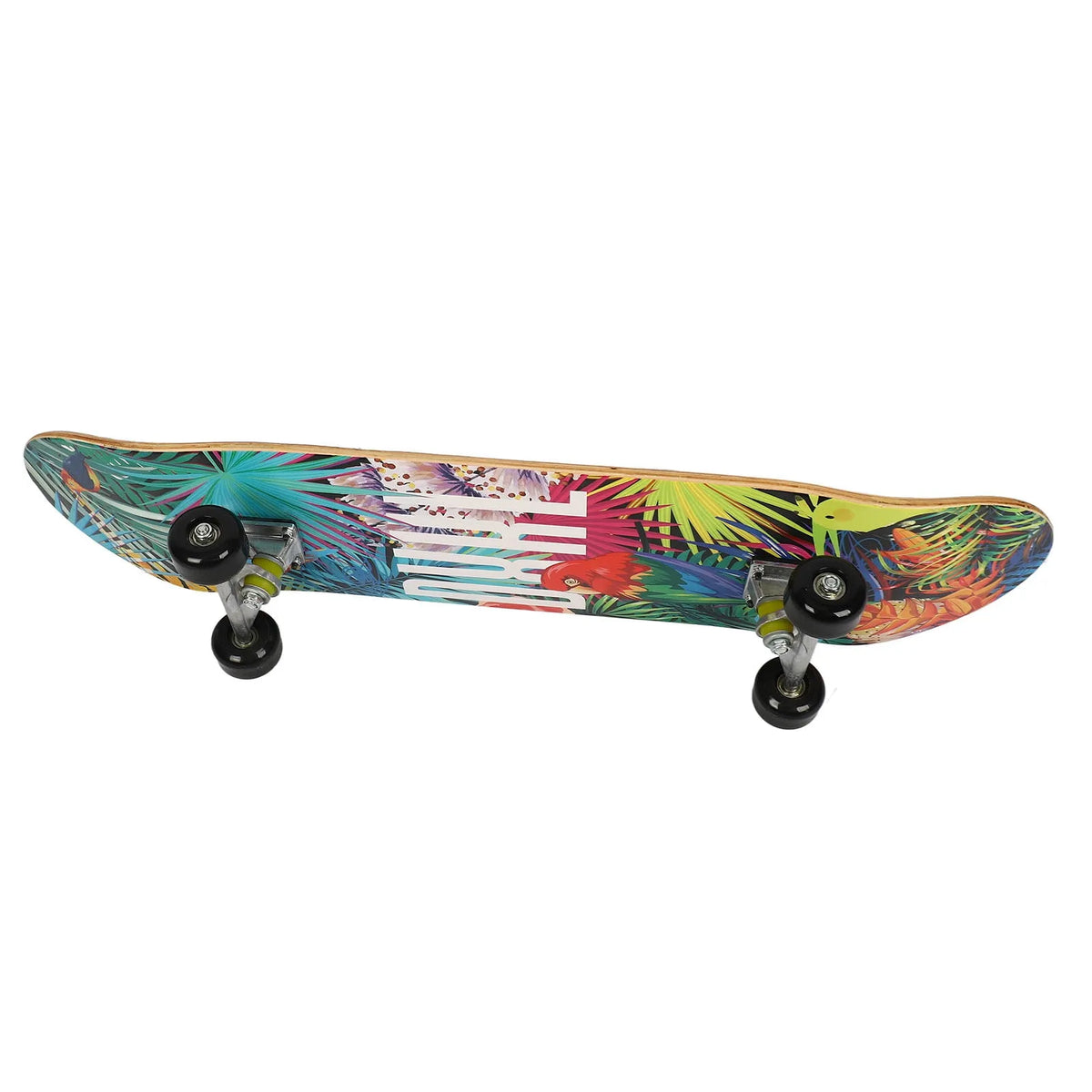Roulements ABEC 7 et Roue PU pour Enfants 7+ Débutant, Planche à Roulettes Concave en Bois d'Érable Portable Robuste à Double Coup de Pied Plateau