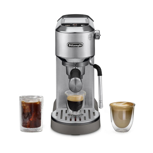Machine à espresso, De'Longhi, cafetière expresso, Dedica Duo - Acier inoxydable