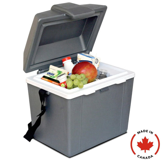 Réfrigérateur portable Koolatron, boîte à lunch thermoélectrique 9 L 9,8 qt, Glacière/réchauffeur électrique 12 V, mini- portable, gris, mini