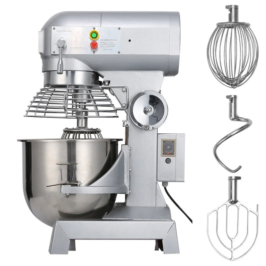 Mélangeur professionnel, 408 Tr/min, 180,3 Vitesses Réglables 105,750 W, Alimentaire 20 Qt, Boulangeries, Restaurants, Pizzerias, 20 Qt, 750 W, Fouet