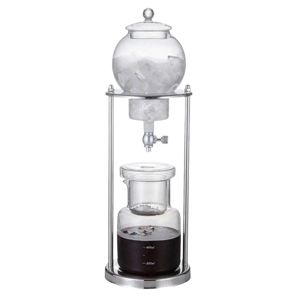 Machine à café, Goutte à Goutte en Verre 600 ml avec Réutilisable, Cafetière Bouilloire à Café