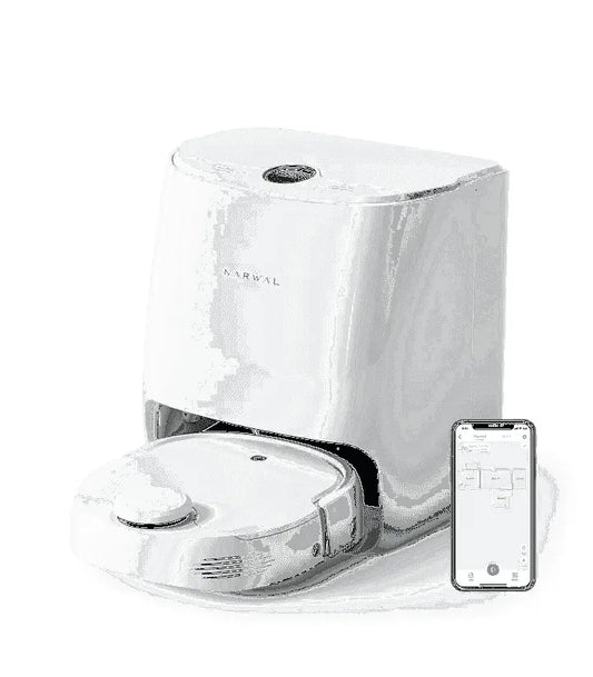 Aspirateur robot laveur, robot T10, Idéal pour les Poils d'Animaux, Navigation LIDAR et Cartographie Laser, Fonctionnement Silencieux, Blanc