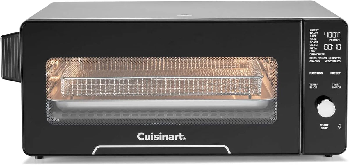Four grille-pain, Cuisinart, 14 en 1 peu encombrant avec 9 fonctions de cuisson et 5 préréglages de friture à air