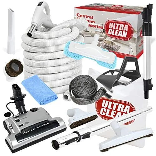 Aspirateur, 24V, 110V, 35 Pi, Poignée à Interrupteur Marche/arrêt 3 Voies, 110 V, Boyau à Double Tension 24 V, Télescopique Blanc