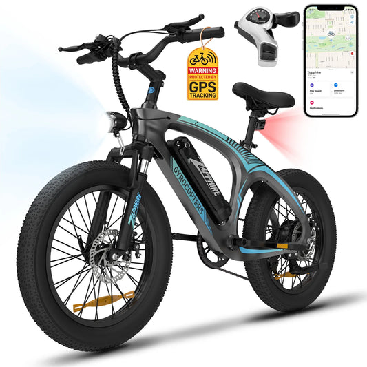 Vélo de montagne Gyrocopters, 42V, 10Ah, 7 Vitesses, UL 2849, Batterie Lithium-Ion 42 V 10 Ah, Autonomie jusqu'à 91 km, 3 Modes de Conduite