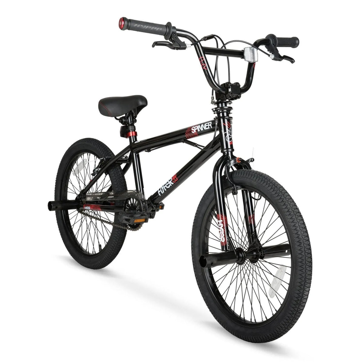 Noir, Vélo BMX Spinner pour garçon de 20 po, groupe d'âge de 8 à 13 ans, préado, enfant